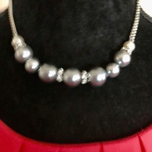 Vintage Givenchy Pearl and Rhinestones Choker
